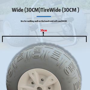 <span class=keywords><strong>Carro</strong></span> de aluminio de polipropileno antideslizante de 12 pulgadas, rueda de <span class=keywords><strong>globo</strong></span> para <span class=keywords><strong>Kayak</strong></span> con capacidad de 200 libras, uso en la playa y la arena - Product Image 6