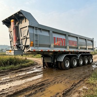 5-Achs-Hinterkipper-Sattelauflieger 60-120 Tonnen Hochfester Stahl für Bergbau Sand- und Kiestransport Hochwertiger Muldenkipper