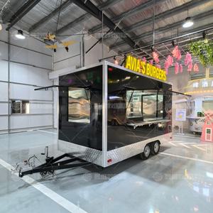 Mobil Mutfak Treyleri Derin Fritöz, Fast Food, Şekerleme, Dondurma, Sosisli Sandviç, Atıştırmalık Yiyecekler, Cipsler için Galvanizli Paslanmaz - Product Image 4