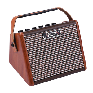 Amplificador de guitarra acústica portátil AROMA de 15W, altavoz BT, micrófono con batería recargable integrada, accesorio para instrumentos de cuerda - Product Image 1