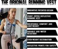 Échantillon gratuit : Gilet de course réfléchissant avec bouteille d'hydratation, ceinture ajustable et matériau respirant, sac de poitrine, support de téléphone