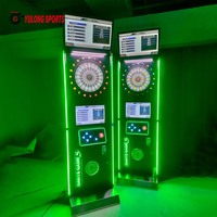 Yulong X-5 Armoire de jeu de fléchettes certifiée CE FCC, machine à fléchettes commerciale d'intérieur à monnayeur, très rentable, avec interface espagnole et japonaise