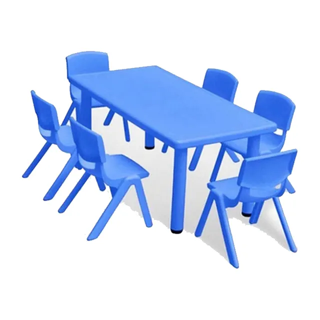Niños conjunto de muebles de estudiante de plástico de escritorio y silla de jardín Muebles para venta