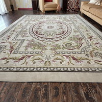 Tapis de hall d'hôtel 5 étoiles de style classique moderne, tissé à la main, en laine et soie, grand tapis fait main en usine