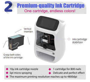ขายส่งมินิdiyเครื่องทาเล็บเครื่องพิมพ์ศิลปะการพิมพ์3dเพื่อความงามของเล็บการออกแบบรูปแบบสีใด ๆ - Product Image 3