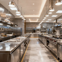 Layanan Pengadaan Peralatan Dapur Hotel Modern Termasuk Ventilasi Pembuangan Asap.