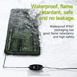 G18 EU UK Stekker 50x26cm (19,6x10,3 inch) Vierkante Waterdichte Zaadkieming Warmte Mat voor Hydroponische Tuinieren en Huishoudelijk Gebruik - Product Image 2
