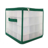 Boîte de rangement pour décorations de Noël, pliable, avec fermeture éclair