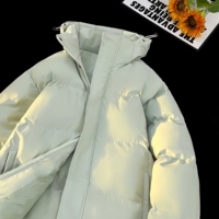 Veste d'hiver pour homme avec logo personnalisable, veste matelassée épaisse coupe-vent et chaude avec capuche et design à bulles, style hip-hop pour homme