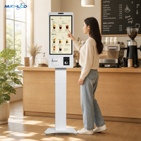 Kiosque de commande automatique à impression haute vitesse, écran 27 pouces, terminal de point de vente Android RK3566 pour restaurant de restauration rapide ou café