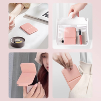 Mini miroir de maquillage pliable portable, miroir de poche compact pour femmes et filles, miroir cosmétique de voyage, miroir de vanité pour sac à main, dortoir