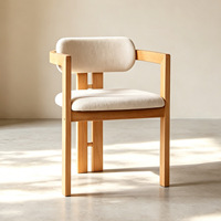 Chaise de salle à manger de style italien pour usage domestique, style mi-siècle, convient aux salons de thé, chaise en bois massif, fauteuil design en bois d'hévéa