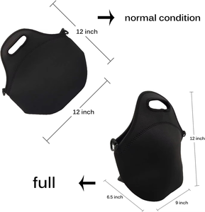 Sac à déjeuner personnalisable pour l'école, les voyages, les fêtes en plein air, en néoprène, avec bandoulière réglable, isolé, pliable, réutilisable - Product Image 2