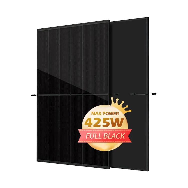 Rotterdam Magazijn Volledig Scherm Alle Zwarte Zonnepanelen 400 Watt 410W 415W 425W Monocrytalline Ddp Prijs Zonnepaneel