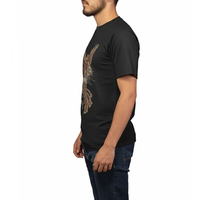T-shirts personnalisés de style streetwear pour hommes, avec broderie sur le devant, coupe classique, en toile écologique respirante, style high street