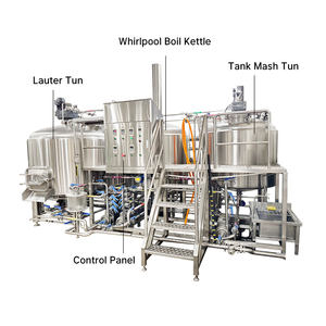 Sistema de Elaboración de Cerveza de Acero Inoxidable 304 de 50L con Tres Recipientes, Control de Temperatura y Alta Productividad para Cervecerías Artesanales y Bares - Product Image 5