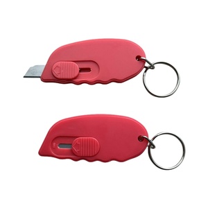 Promocional logotipo personalizado retráctil Mini cortador de sobres de plástico llavero abrecartas - Product Image 3