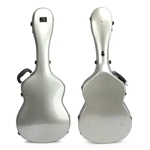 Alat Musik Pelangi # RPAS-D-SILVER RM, Sarung Keras Gitar Akustik Serat Kaca 39 Inci