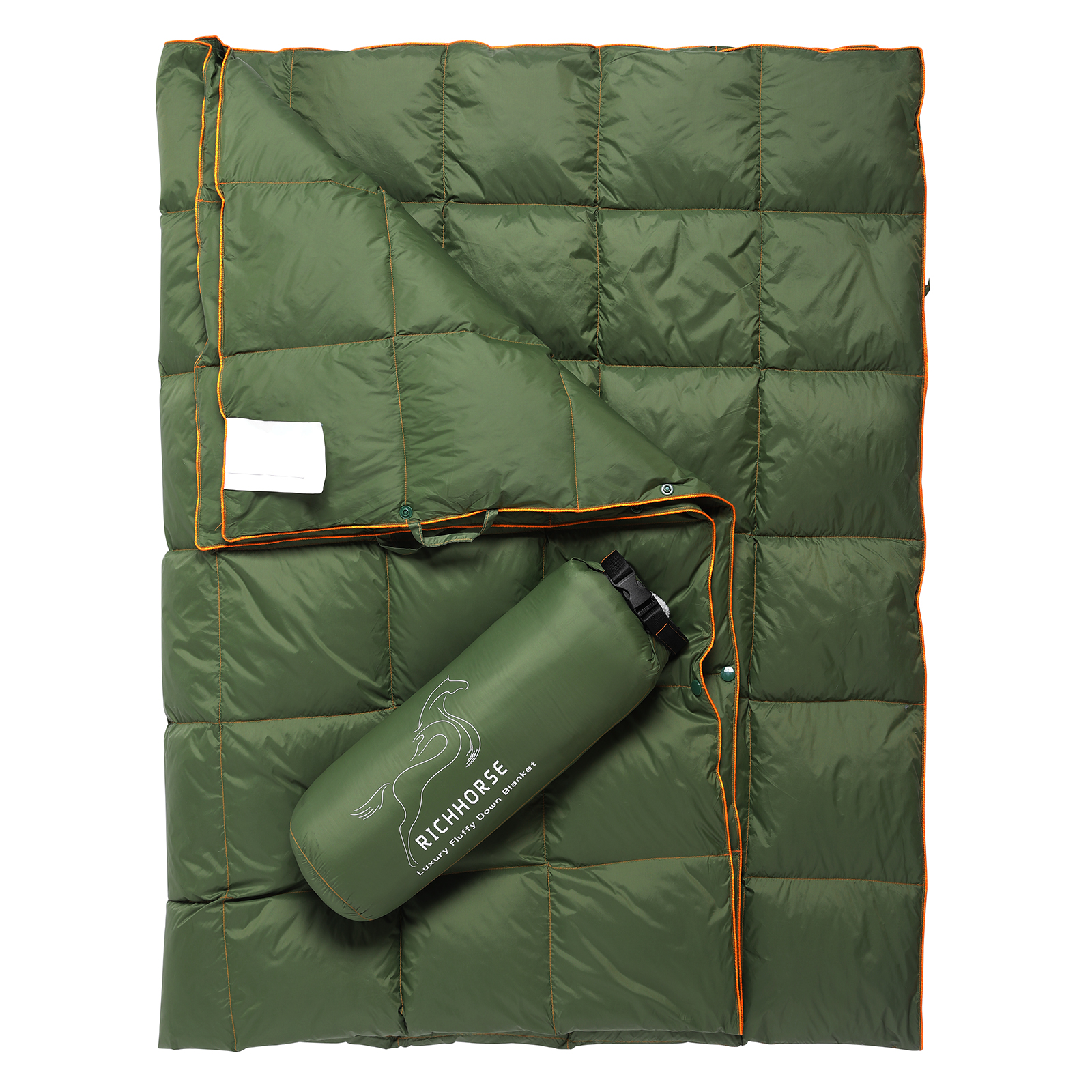 Vert olive (plume 750FP 90% duck down10 %, sans capuche amovible)