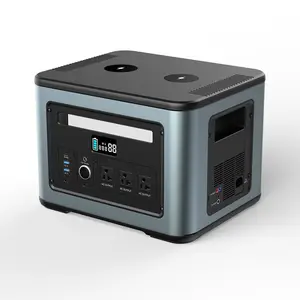 buy rechargeable LifePO4 battery 1000w portable power station 2000w solar generator with wireless charger