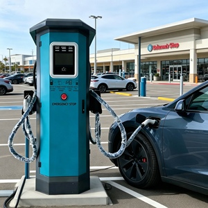 Caricatore EV rapido DC da 60kW, Doppia presa CCS1/CCS2/GBT, Stazione di ricarica EV a pavimento OCPP 1.6 per uso commerciale pubblico - Product Image 1