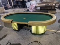Table de Poker de haute qualité avec LED RGB, en tissu sur mesure, avec votre logo et différentes couleurs