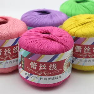3 Strands Pure Cotton Hand Weaving Thread 34 Colors Crocheting Yarn Sweater Hats Baby Shoes Scarf Crocheted Hand Knitting Yarn
