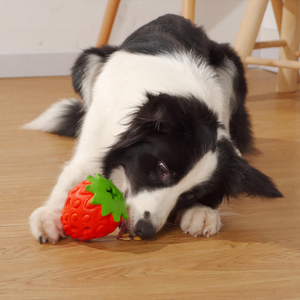 Wholesale Strawberry-shaped <strong>Chew</strong> TPR Food Leakage Pet Dog Toy for Pets - Product Image 6