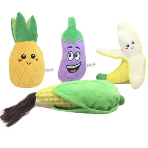 Juguete de Peluche para Perros, Juguete Masticable con Sonido, Diseño de Frutas y Verduras, Perro de Peluche - Product Image 6