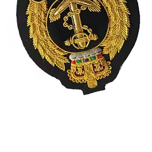 Reasonable Prices Hand Made Bullion Wire Embroidered Wings Badges OEM Best Quality Wings Embroidery Badges - Product Image 4
