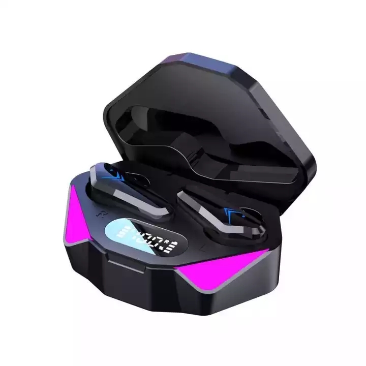 Игровые наушники-вкладыши V5.0, TWS наушники со светодиодным цифровым дисплеем, беспроводные наушники