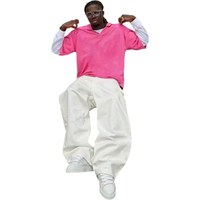 Polo en maille rose vif pour homme KY, manches courtes, col en V zippé, style Y2K streetwear, respirant, perforé, décontracté