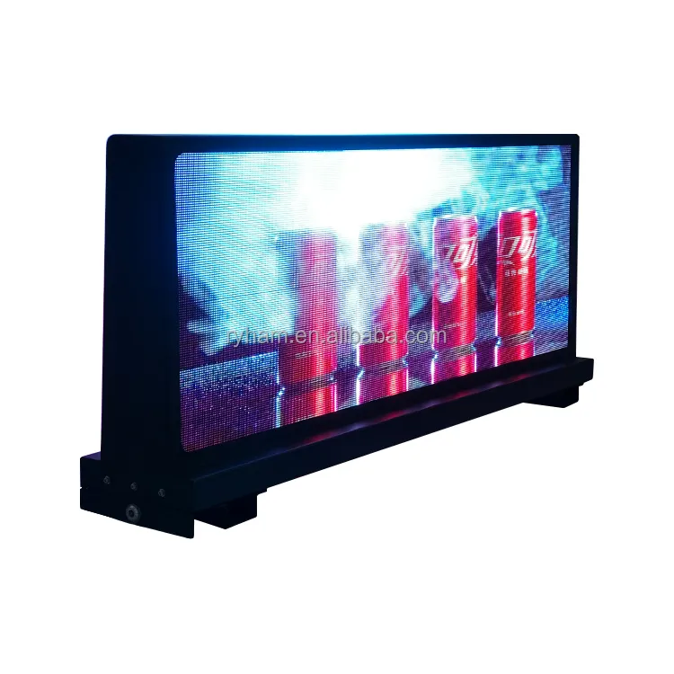 Tela LED digital IP65 para exterior 960 mm x 320 mm para publicidade de carros e táxis