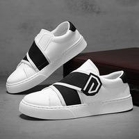 Sneakers unisexes en cuir microfibre PU personnalisables en gros, chaussures de luxe pour hommes, chaussures décontractées pour hommes