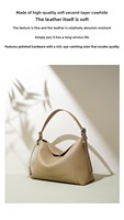 Sac à main hobo en cuir véritable de haute qualité JINZE3031 avec fermoirs, en cuir grainé polyester, sac fourre-tout à bandoulière pour femme - Design simple