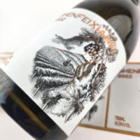 Lámina de oro personalizada en relieve adhesivo impermeable Etiqueta Privada botella de vino de impresión Rosa Etiqueta de vino tinto