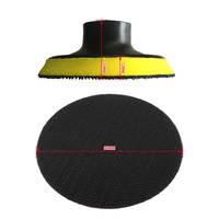 Disque de ponçage noir et jaune de 3 pouces Plaque de support à crochet et boucle pour outils abrasifs Polissage Métal Bois