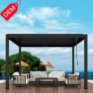 Pérgola de Aluminio con Revestimiento en Polvo, Resistente al Agua, Ecológica y a Prueba de Roedores, 3x3m, 3x4m, 4x4m, 6x4m, Modelo ZF8009P, para Jardín - Product Image 3