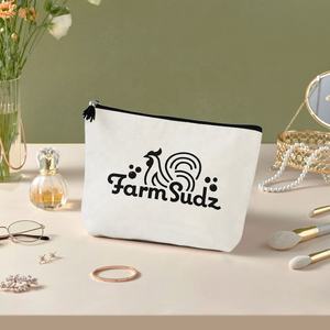 Bolsa de cosméticos de lona de moda ecológica barata con logotipo, bolsa de maquillaje de lona con logotipo personalizado de gran capacidad, bolsa Lemei - Product Image 4