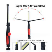 Lampes de travail portables COB Base magnétique Dimmable LED Ateliers routiers rechargeables Lampe de poche Réparation de voiture Lumière vive Utilisation de bureau à courant continu