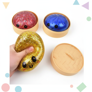 OEM Dumpling <b>Squishy</b> Steamed Bun Baozi Mystery Box Colorful Stress Balls Fidget Sensory Toy Food Anti Stress Balls - Product Image 3