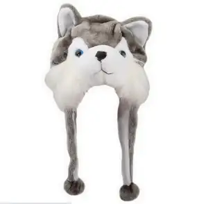 Topi Monyet Anjing Serigala Mewah Lembut Lucu Anak-anak Murah Kualitas Tinggi Musim Dingin Mewah Hewan Katak Domba Topi Rakun