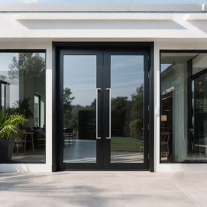 LEDOW California Design Double Swing French <strong>Patio</strong> <strong>Door</strong> Modern Aluminum Alloy Anti-Theft <strong>Security</strong> for Villas &amp; Gyms - Product Image 4