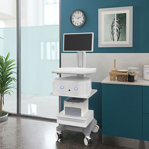 Moderne In Hoogte Verstelbare Roestvrijstalen Laptop Monitor <span class=keywords><strong>Trolley</strong></span> Duurzaam Mobiel Werkstation Voor Ziekenhuis Kliniek Gym Woonkamer - Product Image 6