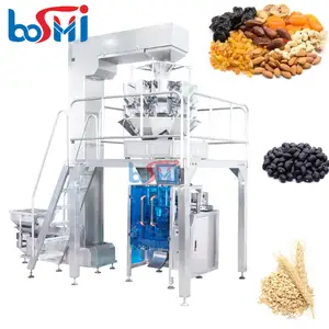 Otomatik multihead kantarı aperatif gıda üzüm dolum makinesi dikey kuru meyve paketleme makinesi
