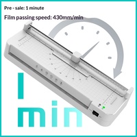 Máquina Laminadora y Recortadora A3 para Oficina y Hogar, Sellado y Corte de Documentos, Fotos y Películas
