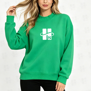 <span class=keywords><strong>Felpe</strong></span> Oversize in Cotone di Alta Qualità con Logo Personalizzato Ricamato, Felpa da <span class=keywords><strong>Donna</strong></span> con Collo Alto - Product Image 2