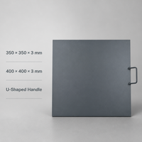 Portable Factory Outlet Slump Cone Test Set for Slump Flow Testing Cheap Price Slump Board with High Quality 350*350*3 400*400*3