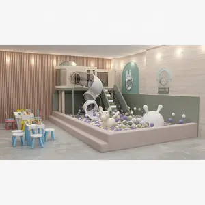 Parque infantil para interiores, juego suave para niños, habitación de bebé, tobogán de piscina de arena, equipo de parque infantil para interiores