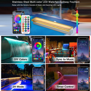 Cascade <span class=keywords><strong>d</strong></span>'<span class=keywords><strong>eau</strong></span> en acrylique <span class=keywords><strong>LED</strong></span> la plus populaire <span class=keywords><strong>pour</strong></span> l'aménagement de piscines et jardins - Product Image 3